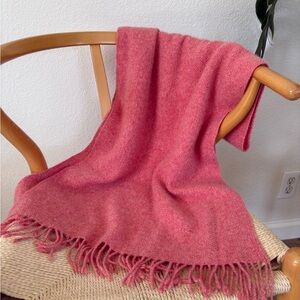 Chloe Cashmere 100% Knit Scarf /Shawl in Coral Pink
